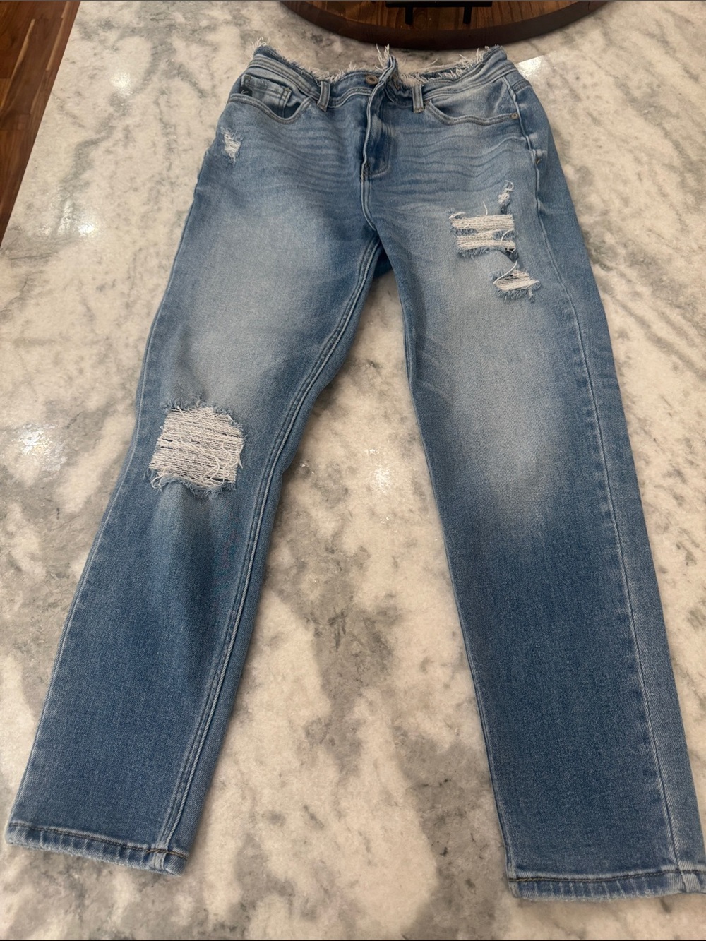KanCan Light Blue Distressed Boyfriend Jeans